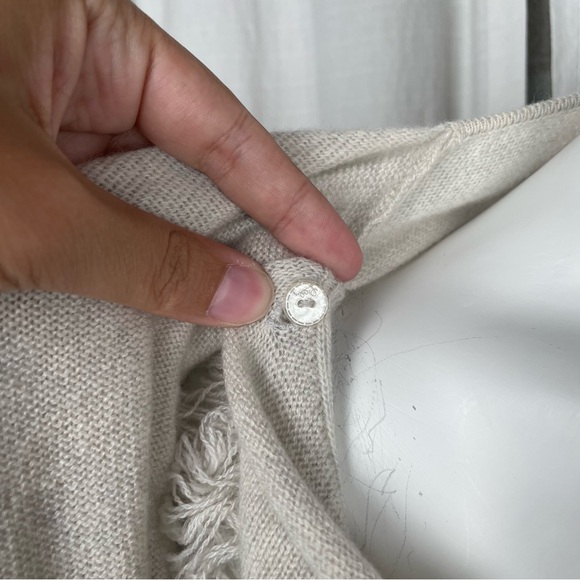 LILLY PULITZER Avenue Heathered 100% Cashmere Cardigan Wrap with Tassels Size L - Picture 7 of 12